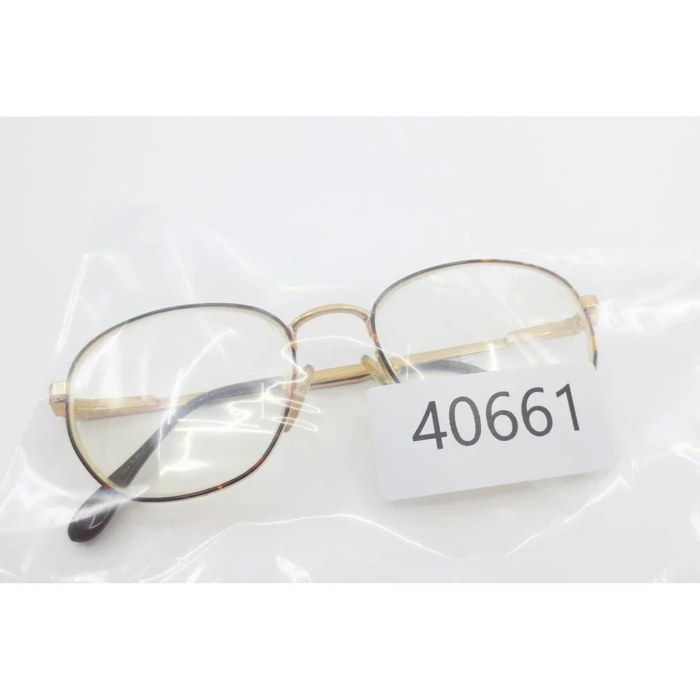 Bugle Boy BB-60 TOR MARINE Vintage Eyeglasses Gold Tortoise Oval Frames 53-19